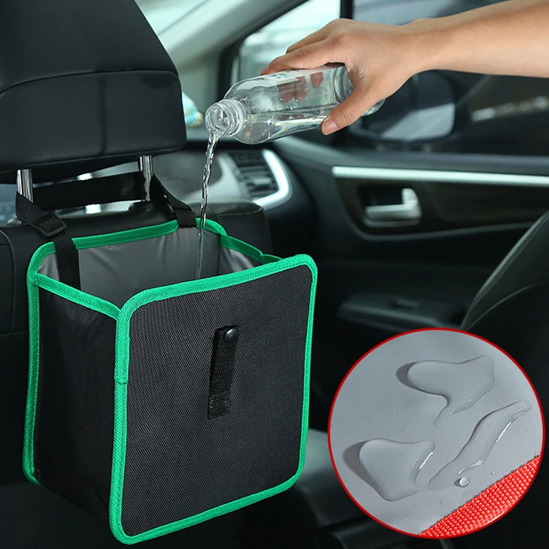 

1 PC Foldable Car Trash Can, Multifunctional Large Capacity Vehicle Garbage Bag Storage Bag Organizer