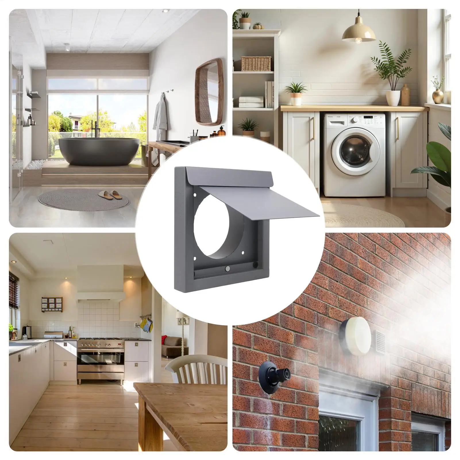 

Крышка вентиляционного отверстия для наружной сушилки, 4-дюймовая крышка из нержавеющей стали с максимальной эффективностью воздушного потока для вентиляции, безопасность дома на открытом воздухе стены