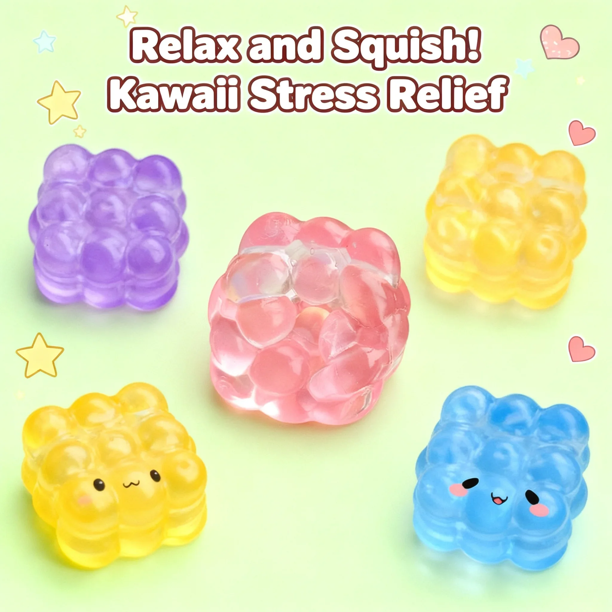 Christmas Maltose Squishy Squeeze Toy Soft Colored Cubic Anti Stress Sensory Fidget Fun Bright Toys for Stress Relief Gift