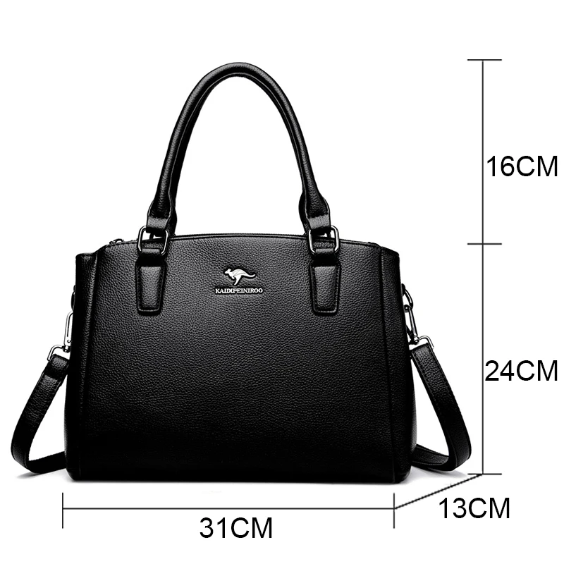 Luxury Women Layers Soft PU Leather Shoulder Crossbody Bags High Quality Female Messenger Tote Sac 2023 Designer Ladies Handbags