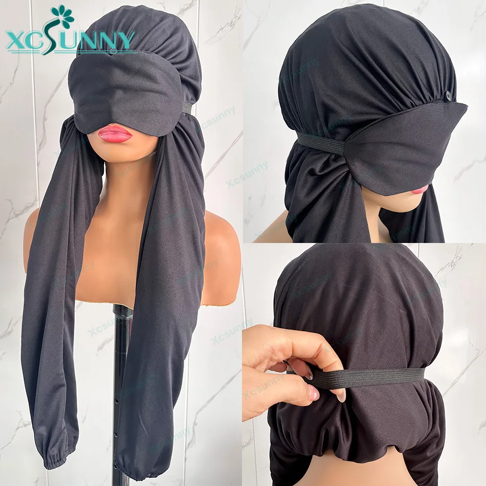 Bonnet For Long Braids 2 in 1 Night Cap For Sleeping Night Sleep Hat With Eye Mask For Women Bonnet For Sleeping Long Hair