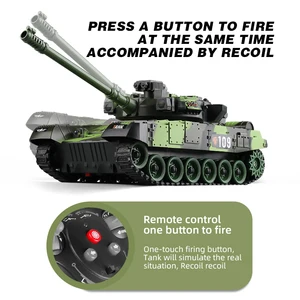 RC Tank Military War Batalha United States M1 Leopard 2 Remote Control Electronic toy Car Tactical Model Gifts for Boys Children 10 Main Sales Remote Control Tank - №1