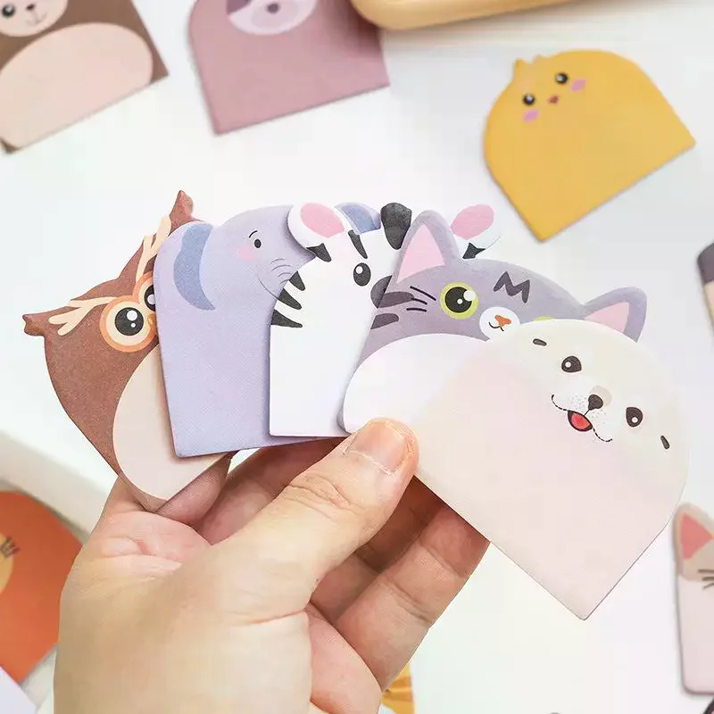 

Блокноты для заметок в форме животных, 240/960 листов, большой объем, с клейкой основой, мультяшные, милые и интересные, стикеры в форме животных