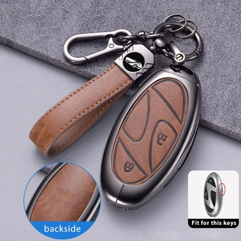 Étui pour clé de voiture Hyundai Kona N-Line EV Elantra SEL Grand Prix GN7 IONIQ IONIC 6, porte-clés, anneau de protection, accessoires