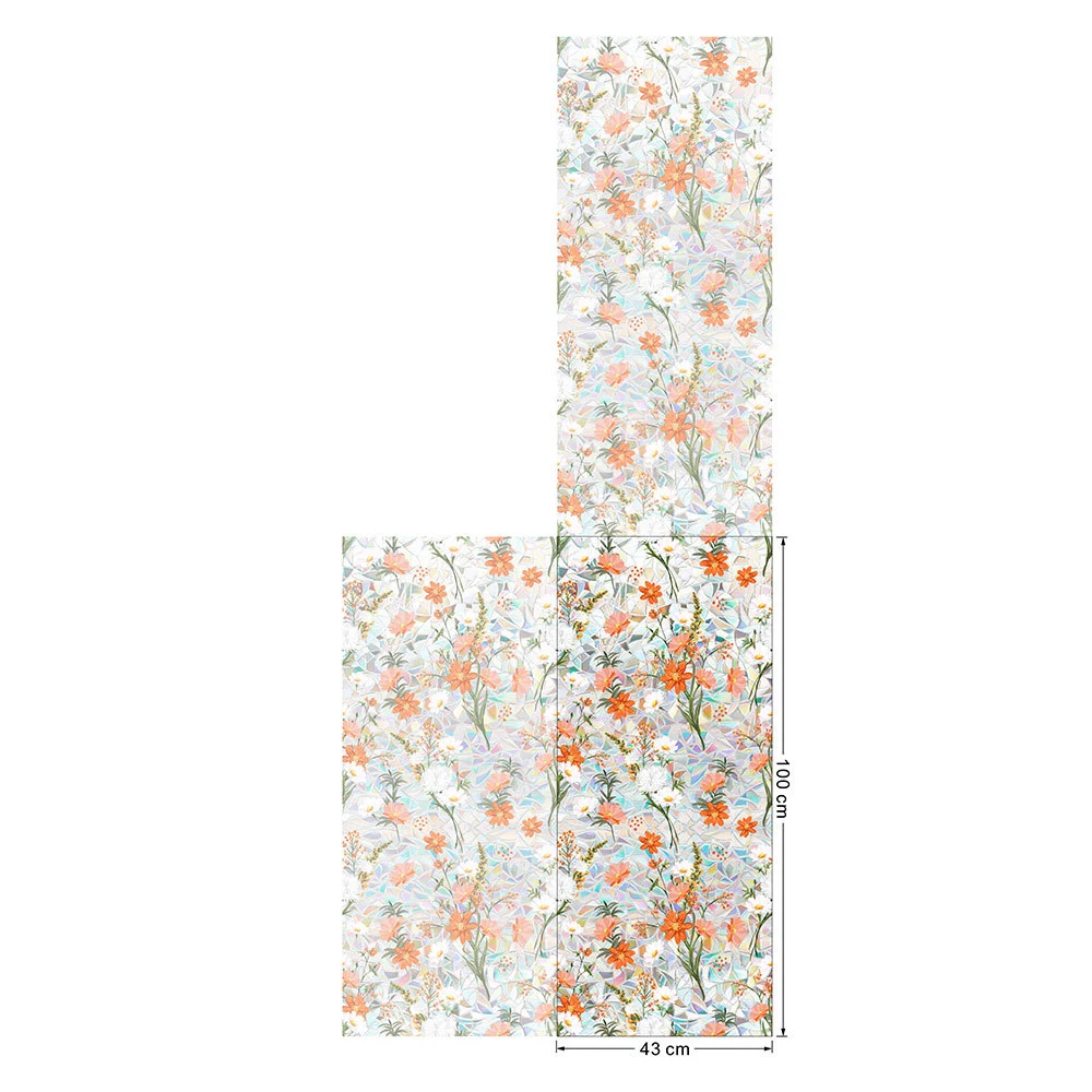 Removable Window Privacy Film Rainbow Window Clings 3D Decorative Window PVC Glass Window Decals Static Cling Window Sticker