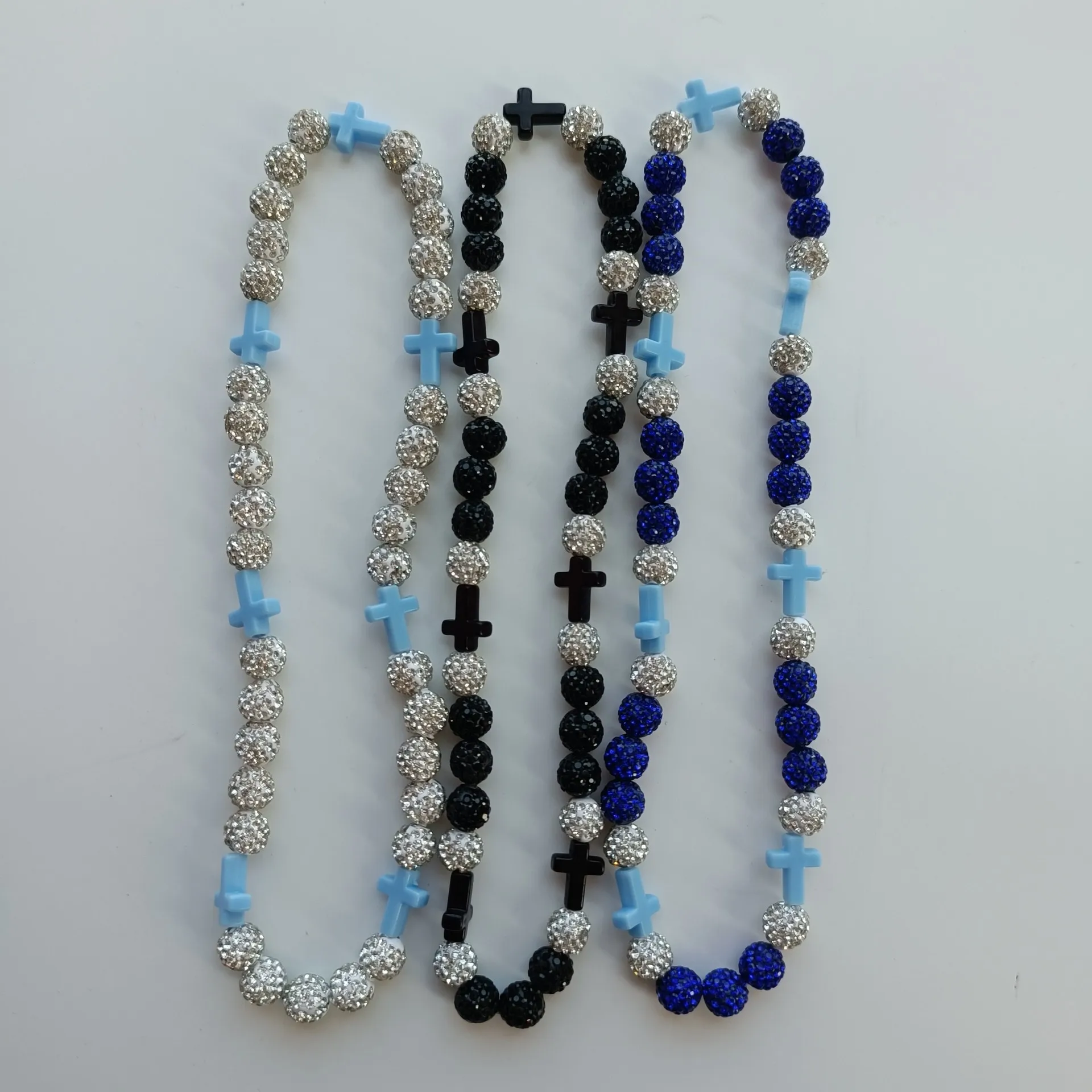 1pcs 10mm  Baseball Necklace Rhinestones Ball Clay Neckchain Fashionable Jewelry for Active fy3s Sports Accessory