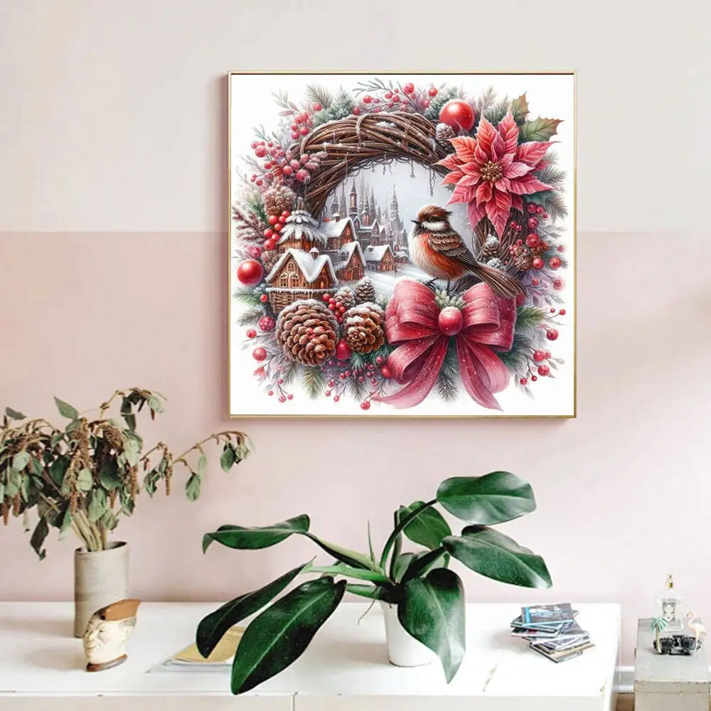 Huacan 2025 مجموعة جديدة لوحات الماس دولفين السماء الماس التطريز البحر الغروب فسيفساء لوحات الديكور الفنية #3