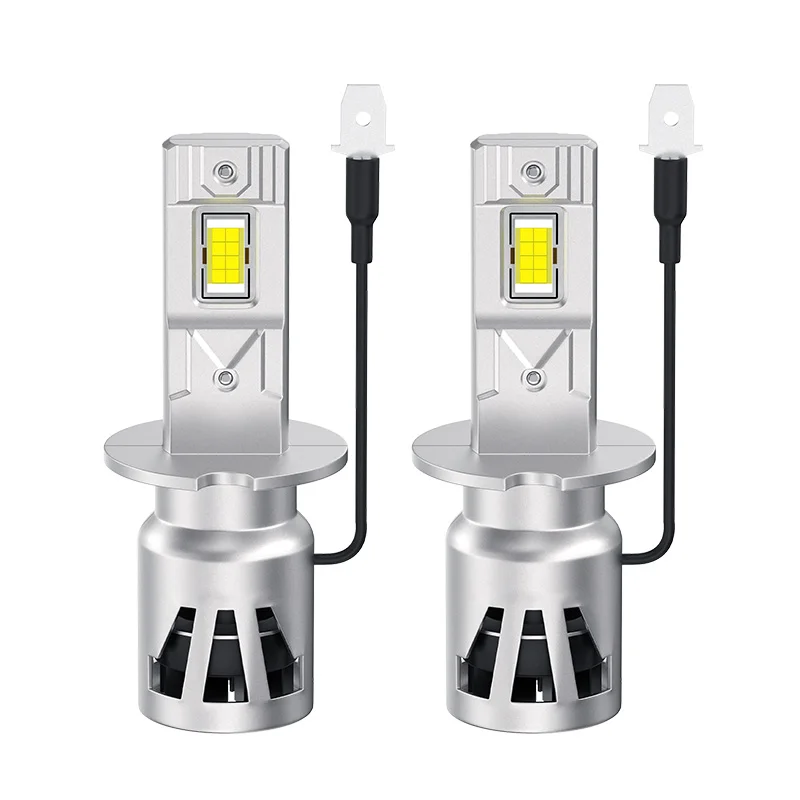 2x H3 LED Headlight Bulb Canbus Fan High Beam 6000K White Car Truck LED Fog Light Driving Lamp DRL 12V Daytime Running Lights