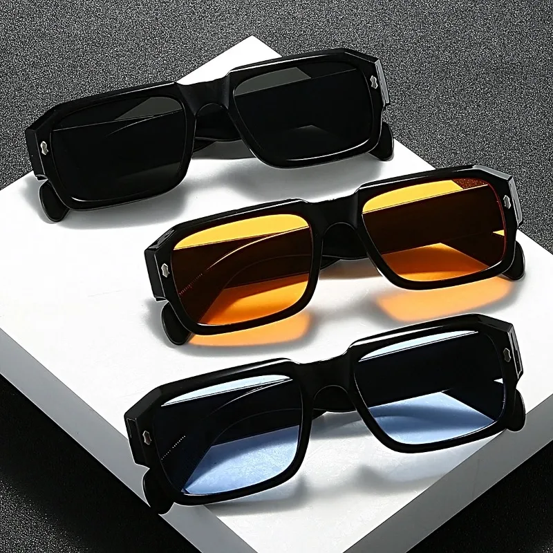3PCS New Men's Retro Square Frame Fashion Glasses Set Classic and Trendy Sunglasses Outdoor Sunshade Leisure Travel Eyewear