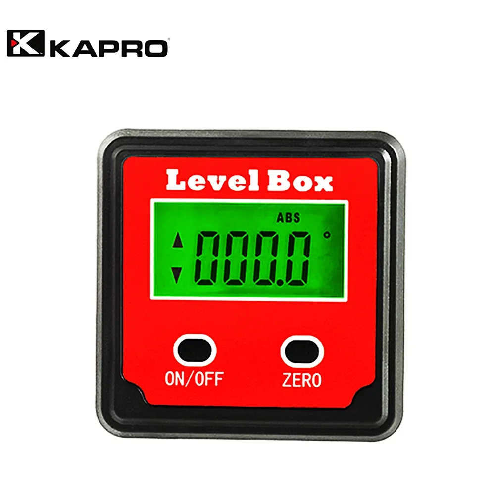 Kapro Goniometer Electronic Level BoxMini Digital High Precision Magnetic Protractor Inclinometer IP54 Angle Finder Meter Gauge