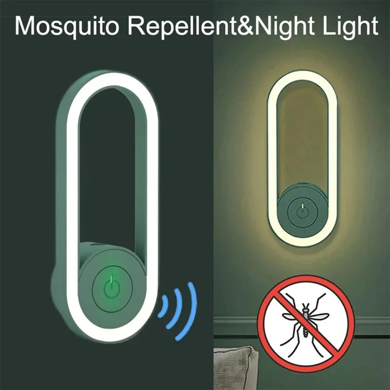 Repellent Light Household Ultrasonic Electronic Mosquito Repellent Available for Infants and Pregnant Women Plug in Night Light