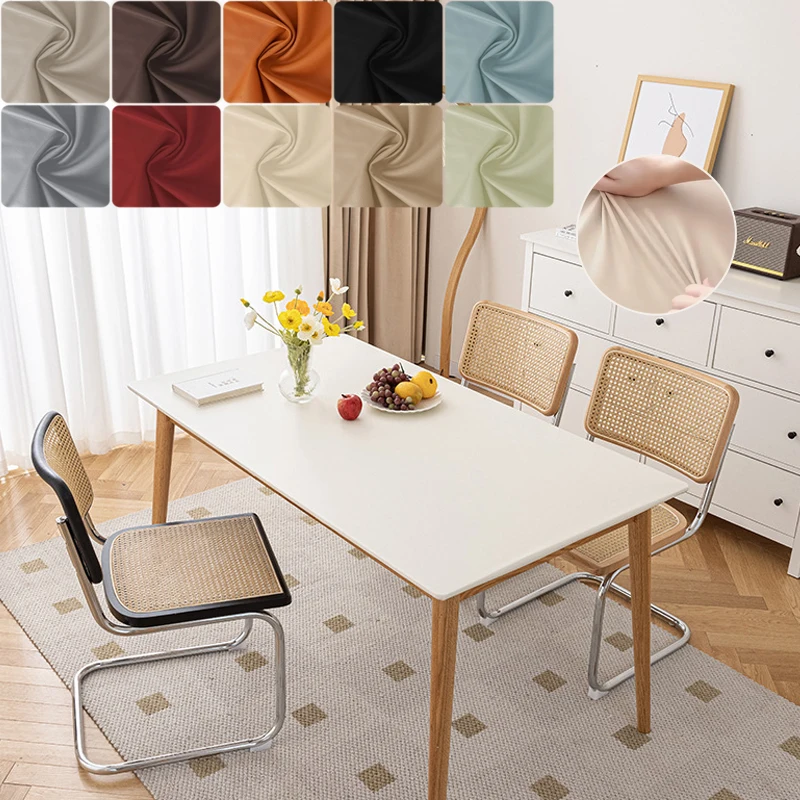 

Lambskin Full Coverage Tablecloth Wash Free Waterproof Oil Resistant Scald Resistant Tea Table Cloth Student Desk Cover