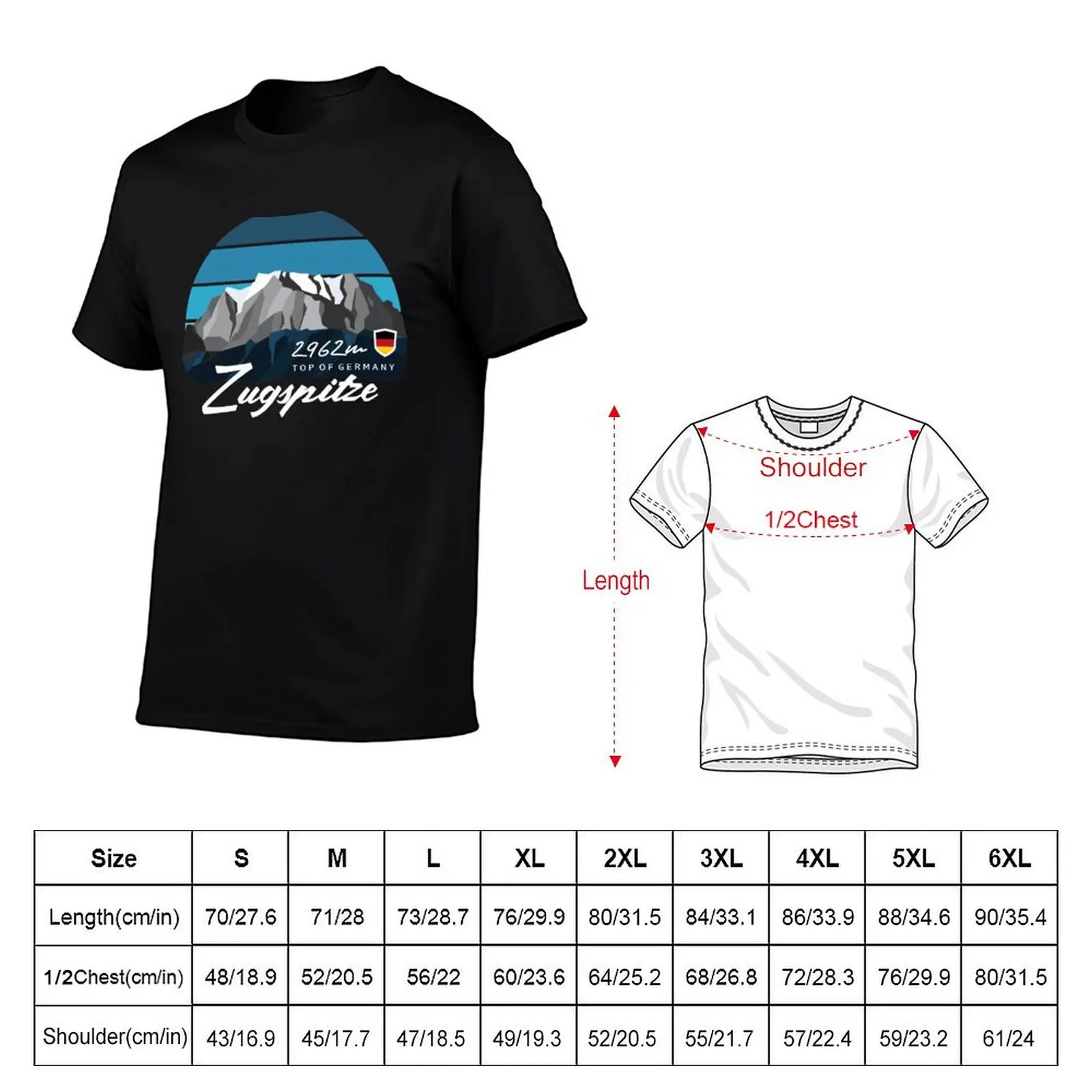 Zugspitze 2962 Garmisch Partenkirchen Bavaria Germany Mountain T-Shirt g man t shirts for men T-Shirt