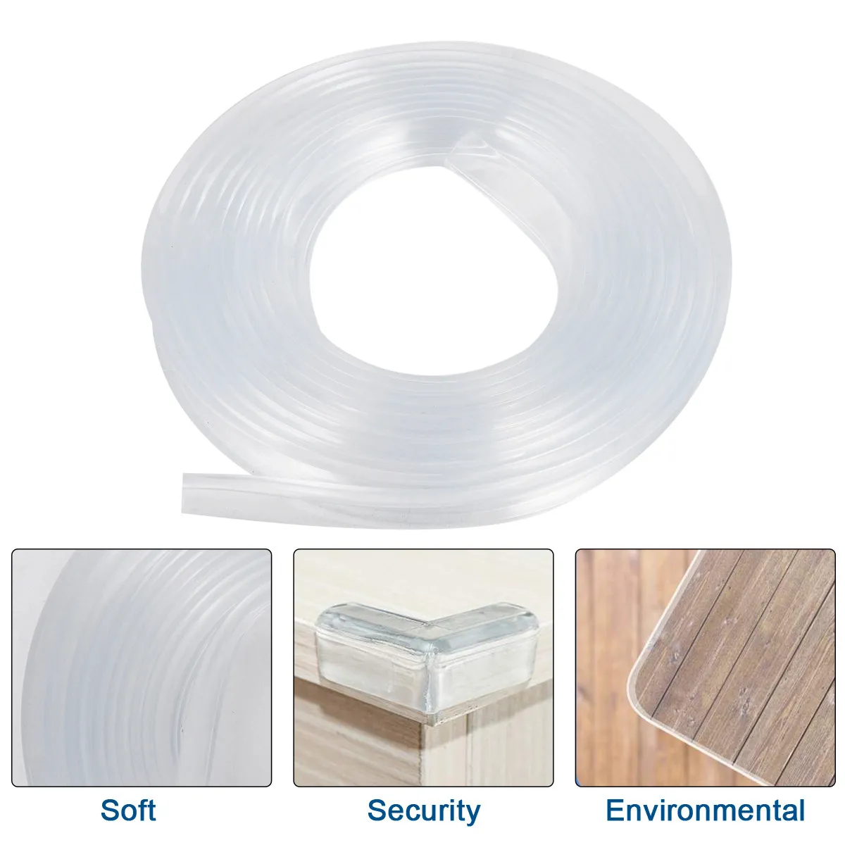 

1Set Table Corner Guards for Babies Soft Thick Silicone Edge Protectors Corner Cushions Anti-Injury Bumpers for Desk Table