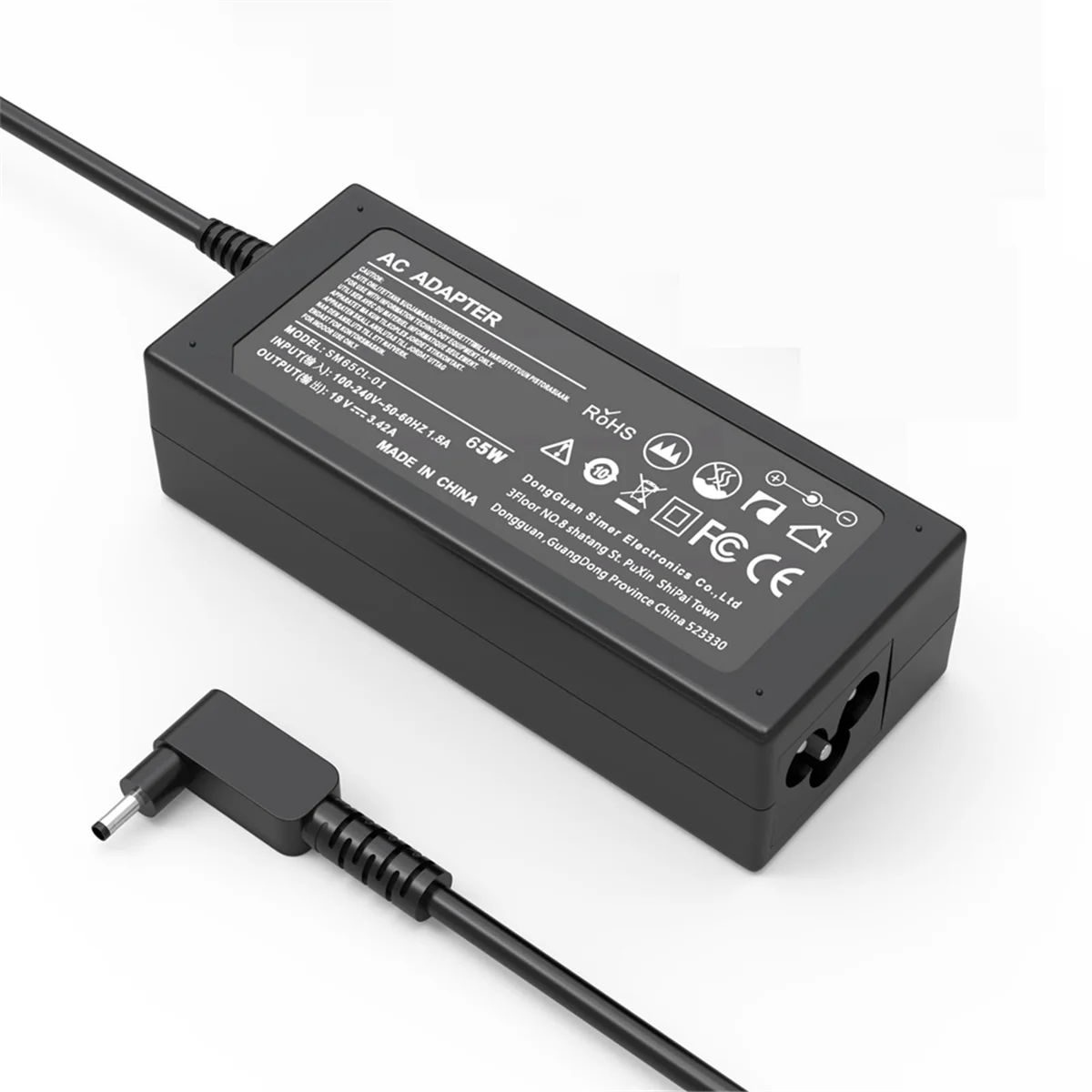 JAS-65W 19V 3.42A AC Charger for Acer Aspire 1 3 5 A515-44 A515-45 A515-46 A515-54 A515-55 A515-56 A115-32 A315-23 EU Plug