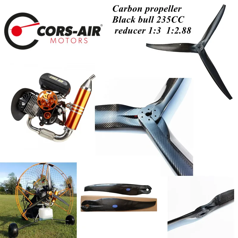 

Corsair Black Bull 235cc Carbon Fiber propeller for Paraglider, Props for Powered Paraglider