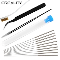 3D Printer Nozzle Cleaning Kit 0.4mm Needles Cleaner/2 Pcs Tweezers and1pcsMetal brush, Stainless Steel Nozzle Cleaning Tool Kit