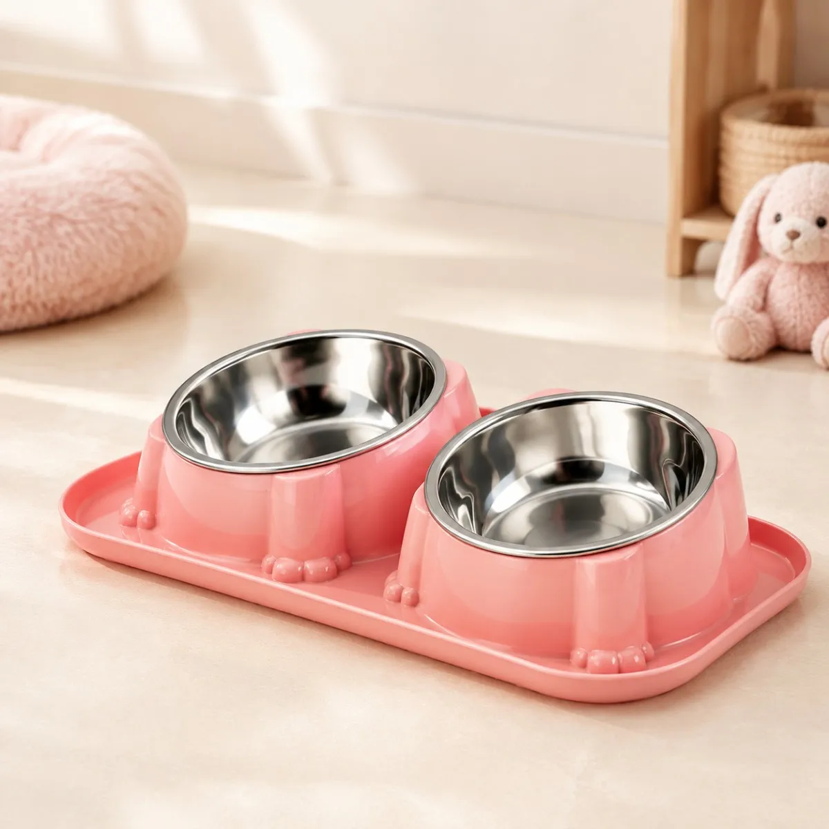 1-teiliger, mierenresistenter Futternapf, rutschfester Futter- und Wassernapf, geeignet für Katzen und Hunde, Futter- und Trinktablett