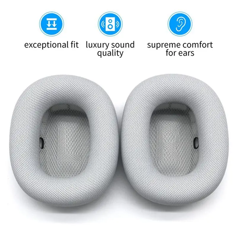 

For Max Headphones Sponge Cover Earmuffs Multifunctional 1 Pair of Ear Pad Accessories,Dark Gray