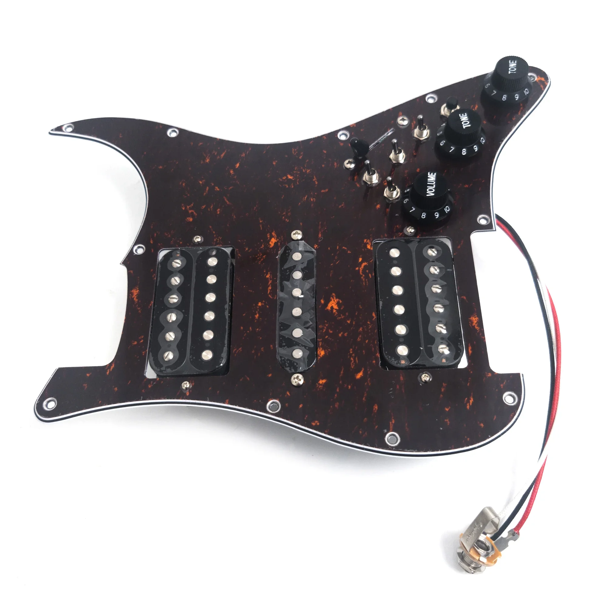 HSH Guitar Prewired Loaded Pickguard With Coil Splitting Ainico 5 Humbucker Pickups Set For ST Electric Guitar