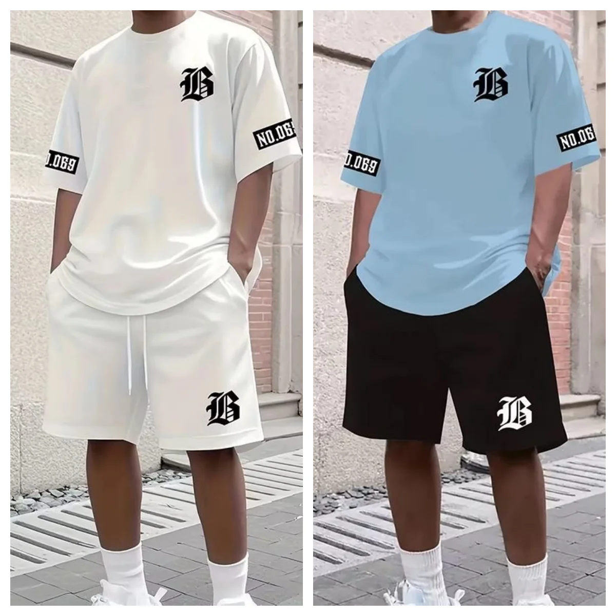 

Summer Hot-selling Short-sleeved Shorts Set Loose and Comfortable Outdoor Sports Quick-drying Sweat Absorption 2025 New Moto