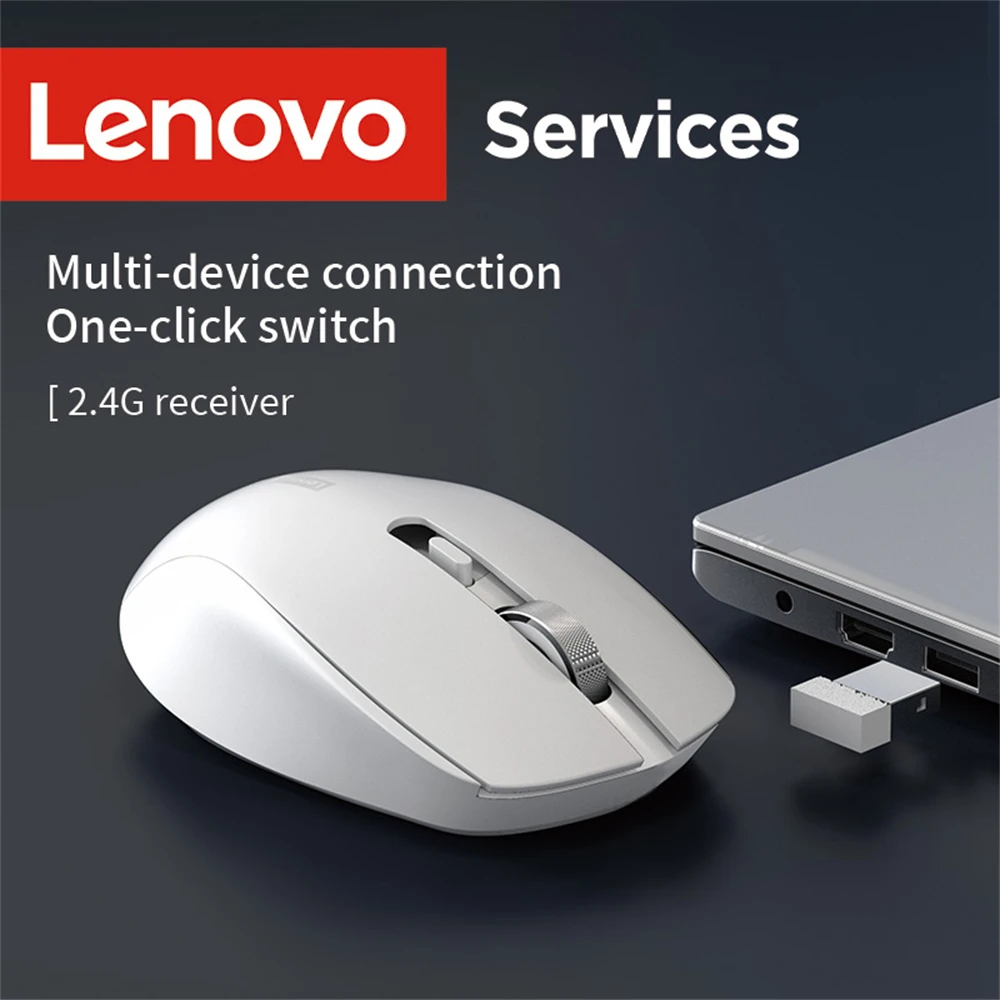 Lenovo N220 2.4G Wireless Mouse Single Mode USB Silent 57g Light Ergonomic Office Laptop Desktop Computer Mouse Portable Travel