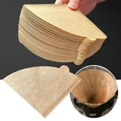 Coffee Filter Paper Hand-brewed Coffee Special V-Shaped Conical Wood Pulp Portable Pull-out Drip Filter Paper Cafe Tools