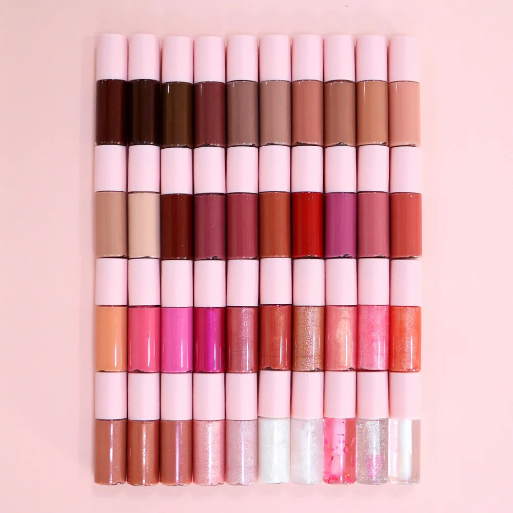 Wholesale Makeup Private Label Lipo Gloss Mini Tubing Without Box Multiple Color Options Moisturizing Custom Logo Cosmetic