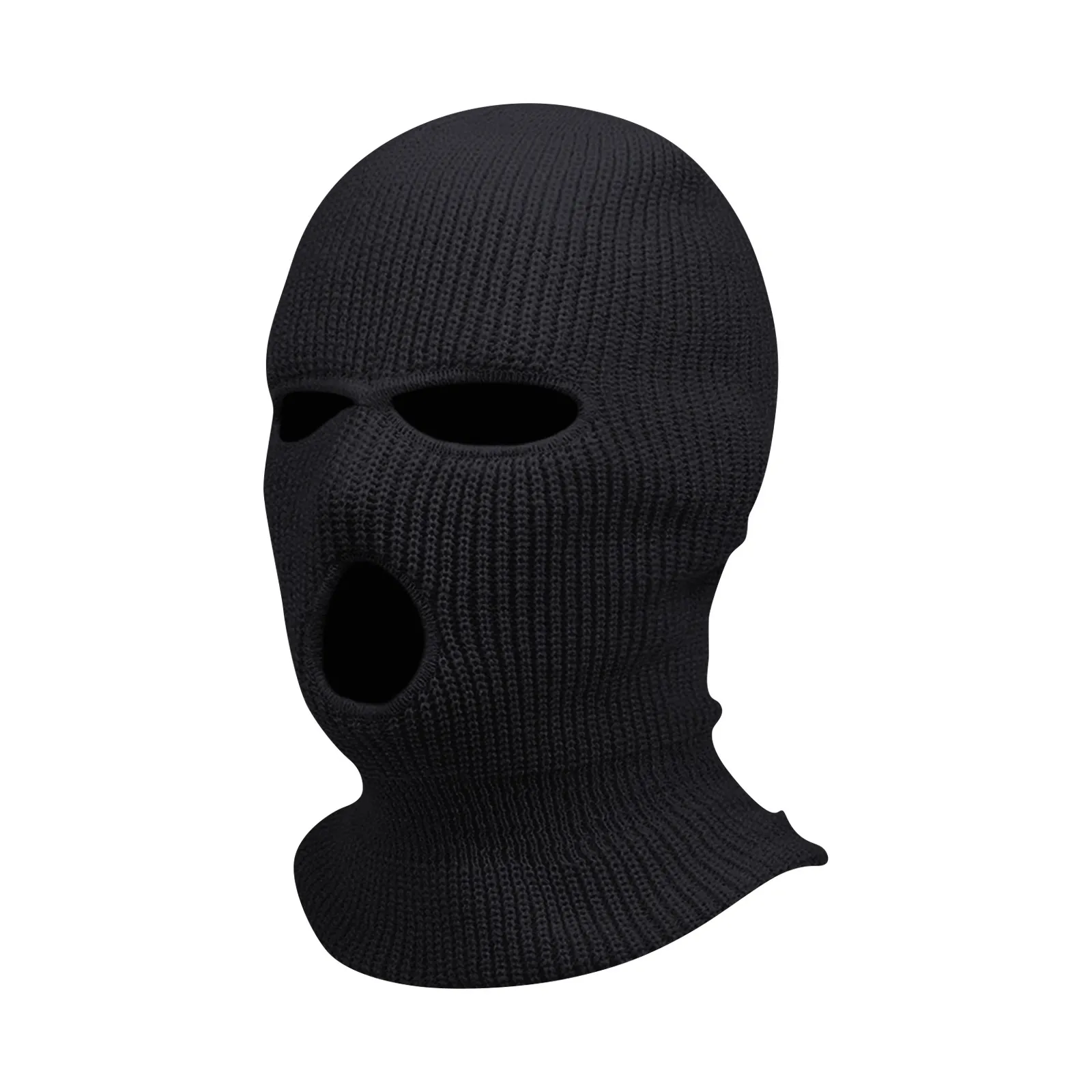 AliExpress NONE Winter Men's Face Mask, Warm Hood, Sports Scarf, Skiing Hat, Three Hole Wool Hat, Outdoor Cycling Knitted Pullover Hat
