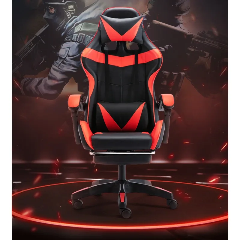 High Resilience Swivel Gaming Chair Ergonomic Desk Chair Adjustable Rotatable Office Chair for Home Indoor Use
