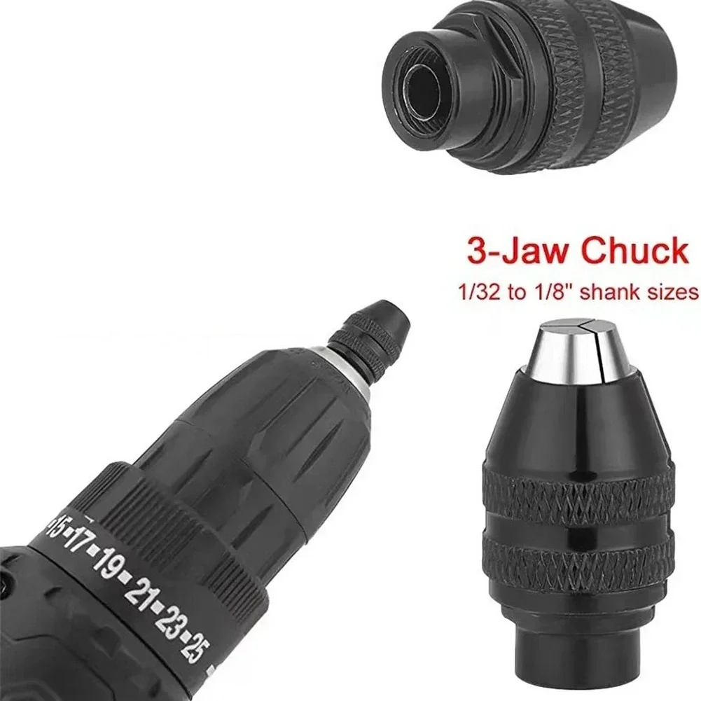 Rotating Drill Chuck Set 10PCS Brass Drill Collet for Rotary Tools with Three Jaw Design and User Friendly Features