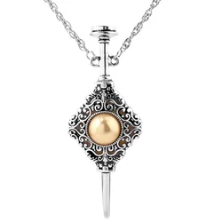 Double Sided Blood Pact Charm Necklace Silve Fantastic Dumbledore Grindelwald Blood Pendant Necklace For Movie Fans Jewelry Gift