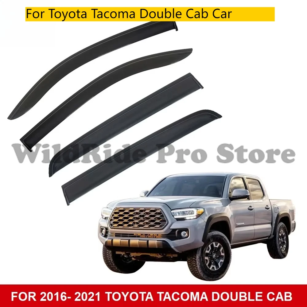 

Windshield for Toyota Tacoma Double Cab Car Side Wind Deflector Door Visor Sun Rain Guard Window Visor