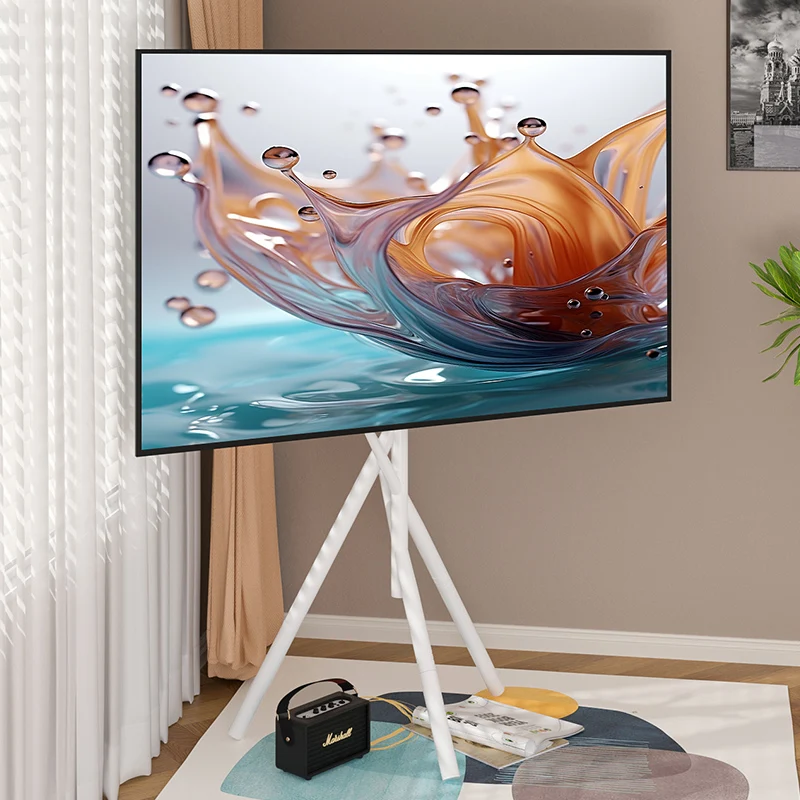 HILLPORT TV Floor Stand Triangular Painting Frame TV Bracket Three-Leg Art TV Mount Suitable for 43-93 Inches Screen YS-SM - view 4