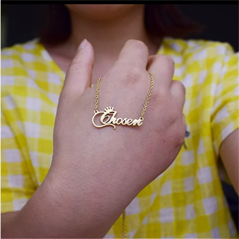 الأوروبية والأمريكية الفولاذ المقاوم للصدأ تاج المختارة قلادة قلادة #4