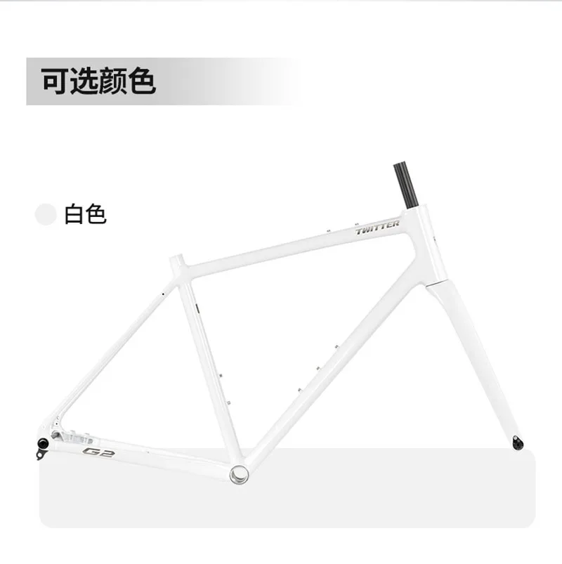 Alumium Alloy Gravel Bike Frame with Carbon Fork, Road Frameset, Disc Brake,Thru Axle,12x142mm,700C, 40C,DPD UK EU view 2