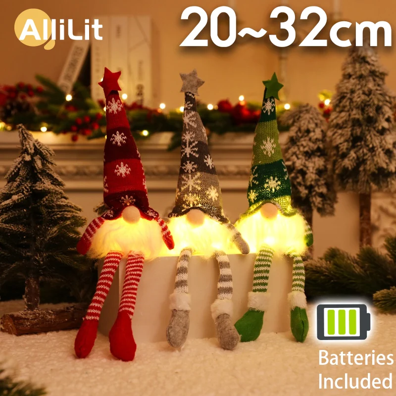 Gnomo brillante decoración navideña muñeco sin rostro luz nocturna hogar Navidad Natal 2025 Año nuevo niños regalos de Navidad