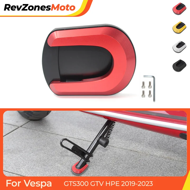 

Алюминиевая подставка для мотоцикла для Vespa GTS300 GTV HPE 2019-2023, увеличенная боковая подставка, опорная пластина, противоударная подставка для ног для скутера