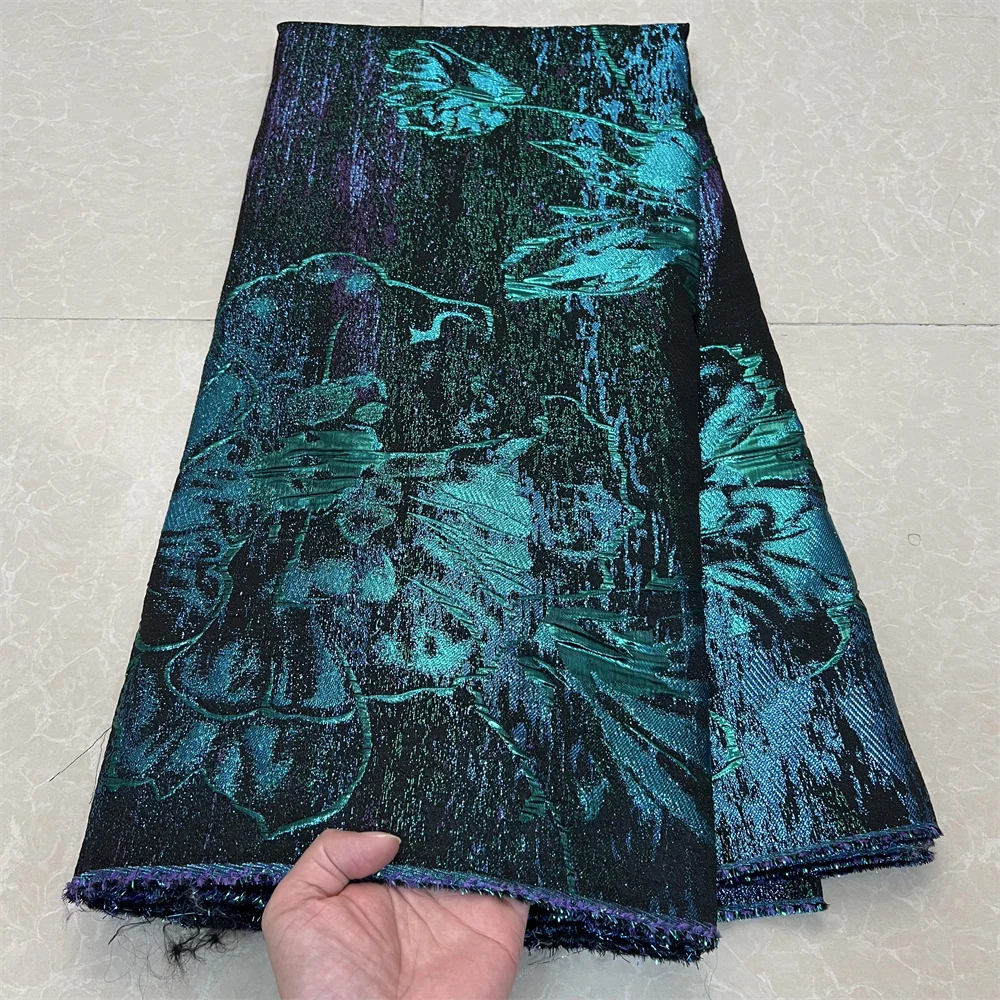 African Nigerian Tulle Lace Fabric, Jacquard Organza Dress, Embroidery Guipure, Party Prom, High Quality, Latest, 5Yard, HD100