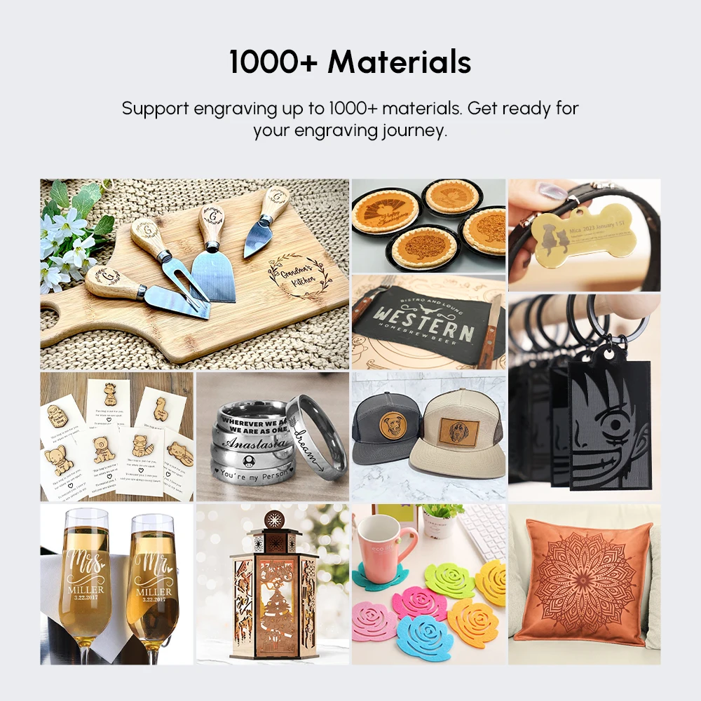 Алголазер, 10 Вт, стол, 40*43 см, лазерный резак с ЧПУ, гравер, 3,5 дюйма, сенсорный экран, телефон и WiF, металл, дерево, лазерная резка с ЧПУ, гравировальный станок