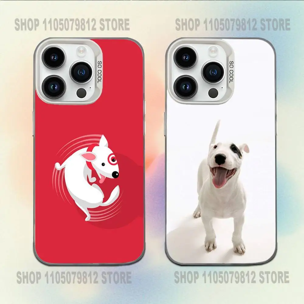 

Funny Bull Terrier Dog Phone Case For iPhone 16,15,14,13,12,11,Mini,Pro,E,MAX White Candy Matte Shockproof Cover