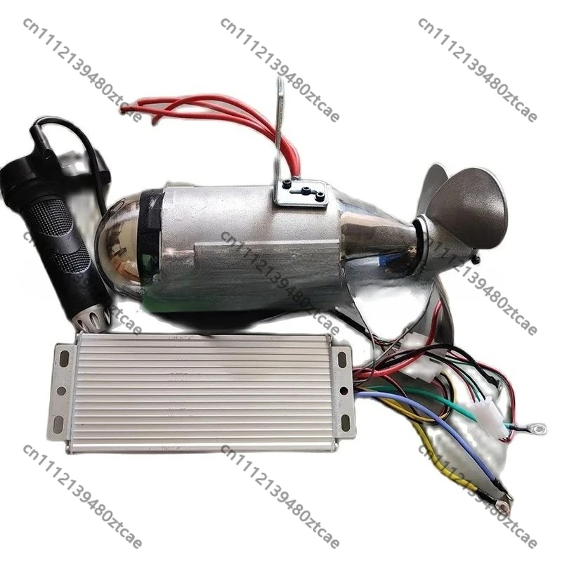 12V 24V 1200W Brushless Underwater Propeller,Seawater Proof Motor with Controller,Waterproof Brushless Thruster for Boat  Use