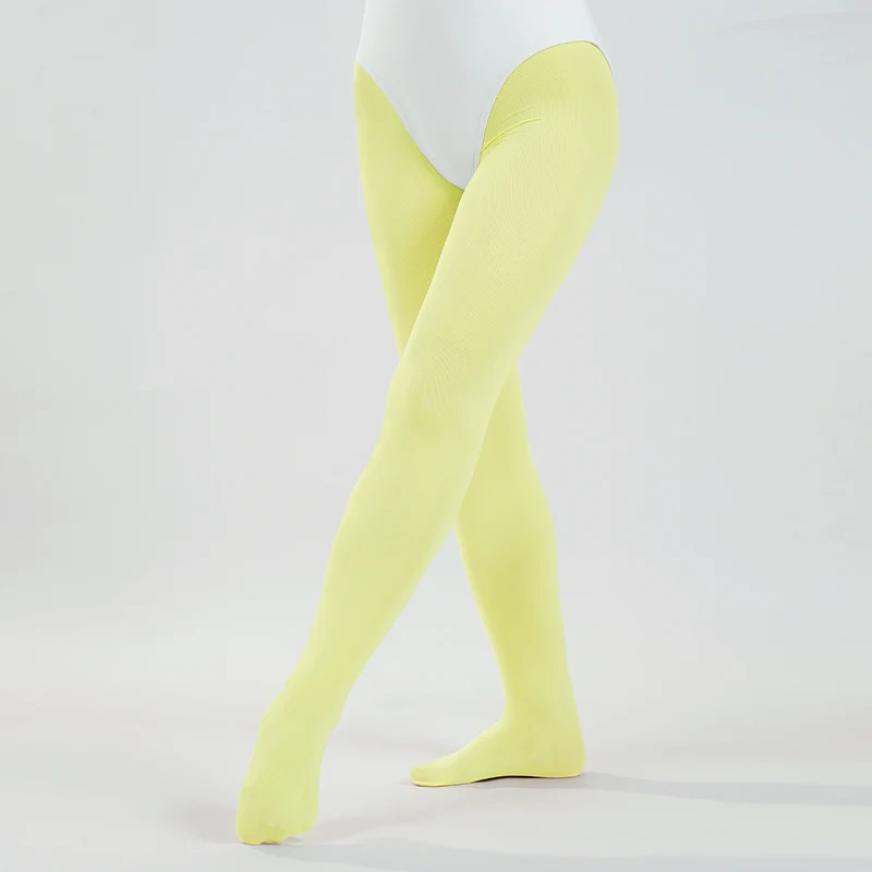 Kid Girls Dance Ballet Tights Colorful 90D Dance Leggings High-waisted Pantyhose Toddler Women Dance Footed Tights 10 Colors