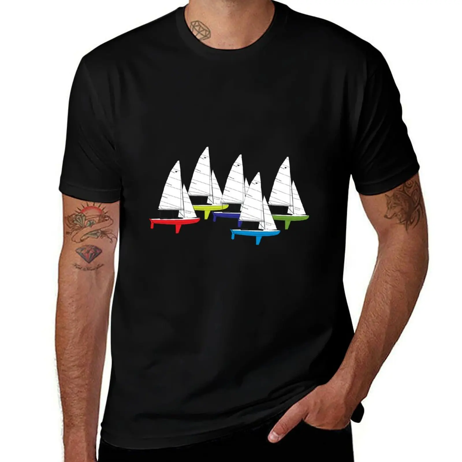 

Snipe One-Design Sailboats Racing T-Shirt man t shirt heavy cotton t shirts with prints man t shirt designer T-Shirt