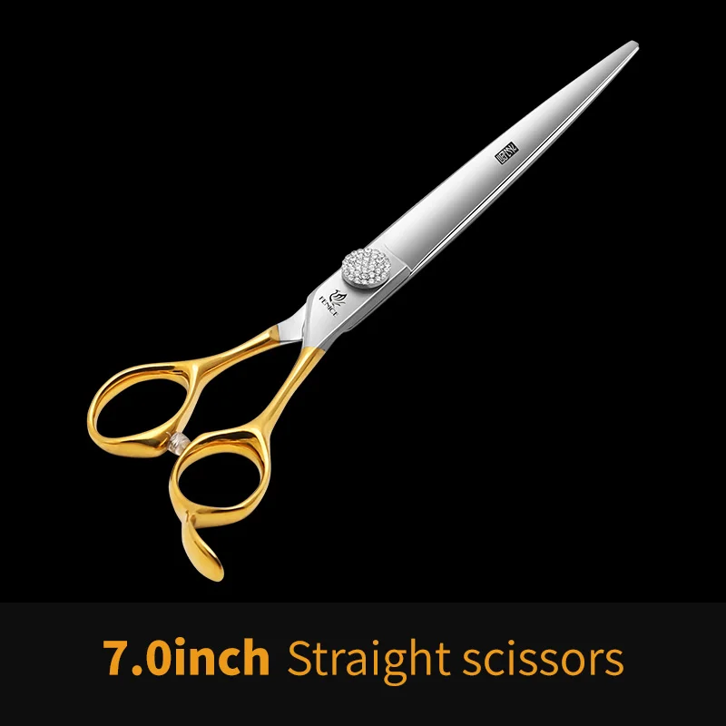 Fenice 6,5/6,75/7,0/7,5 Zoll Professionelle Hundepflegeschere Schneiden Effilierschere zum Schneiden von Hundehaaren für Groomer-Werkzeuge