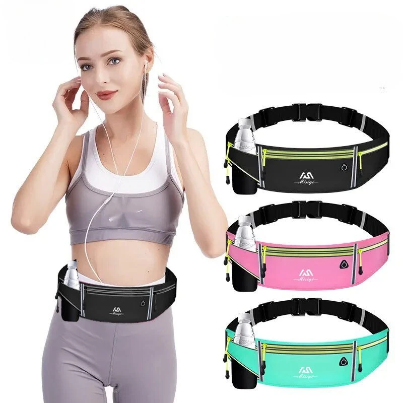 Sport Running Phone Case Waist Bag For Women Men Waterproof Comfortable Cycling Running Bag Safty Reflective Tape Sport Belt
