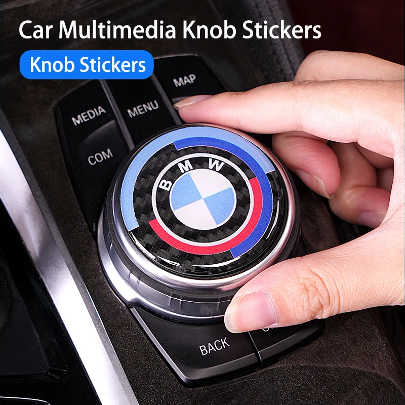 سيارة الوسائط المتعددة مقبض غطاء أزرار ملصق اكسسوارات لسيارات BMW 5 سلسلة X3 X5 F25 F26 G01 G02 G11 G12 F10 F15 F16 F30 F36 G30 G32