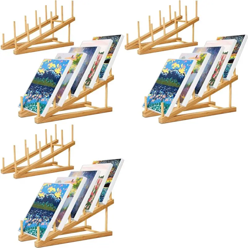 ABDE-6X Small Art Drying Rack, Art Storage Rack,5 Layers Paint Display Rack Storage Stand For Canvas Boards