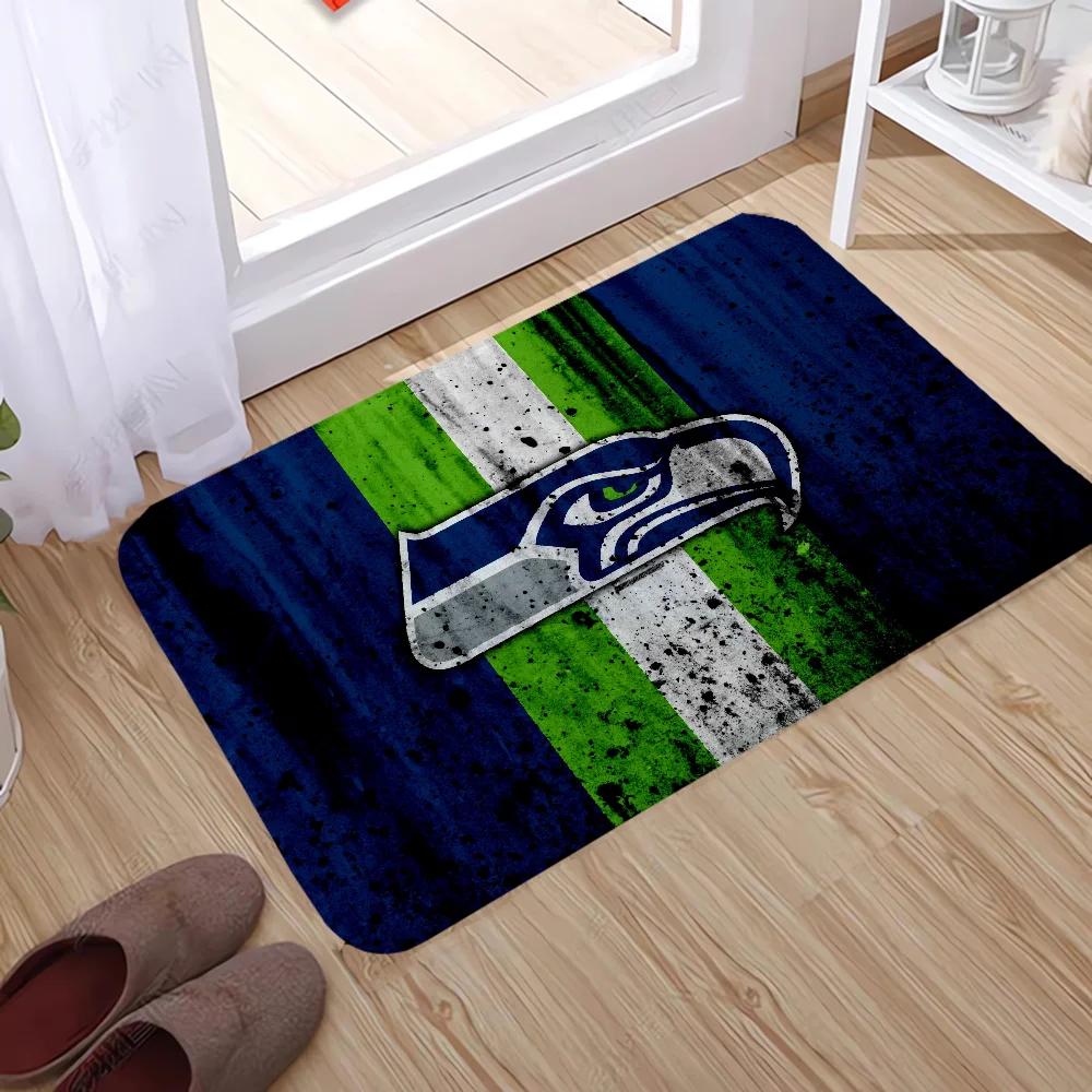 SeattleS SeahawkS Floor Mat for Hallway on the Floor Cute Rug Room Rugs Front Door Mat Entrance Outdoor Carpets Home Decor Items