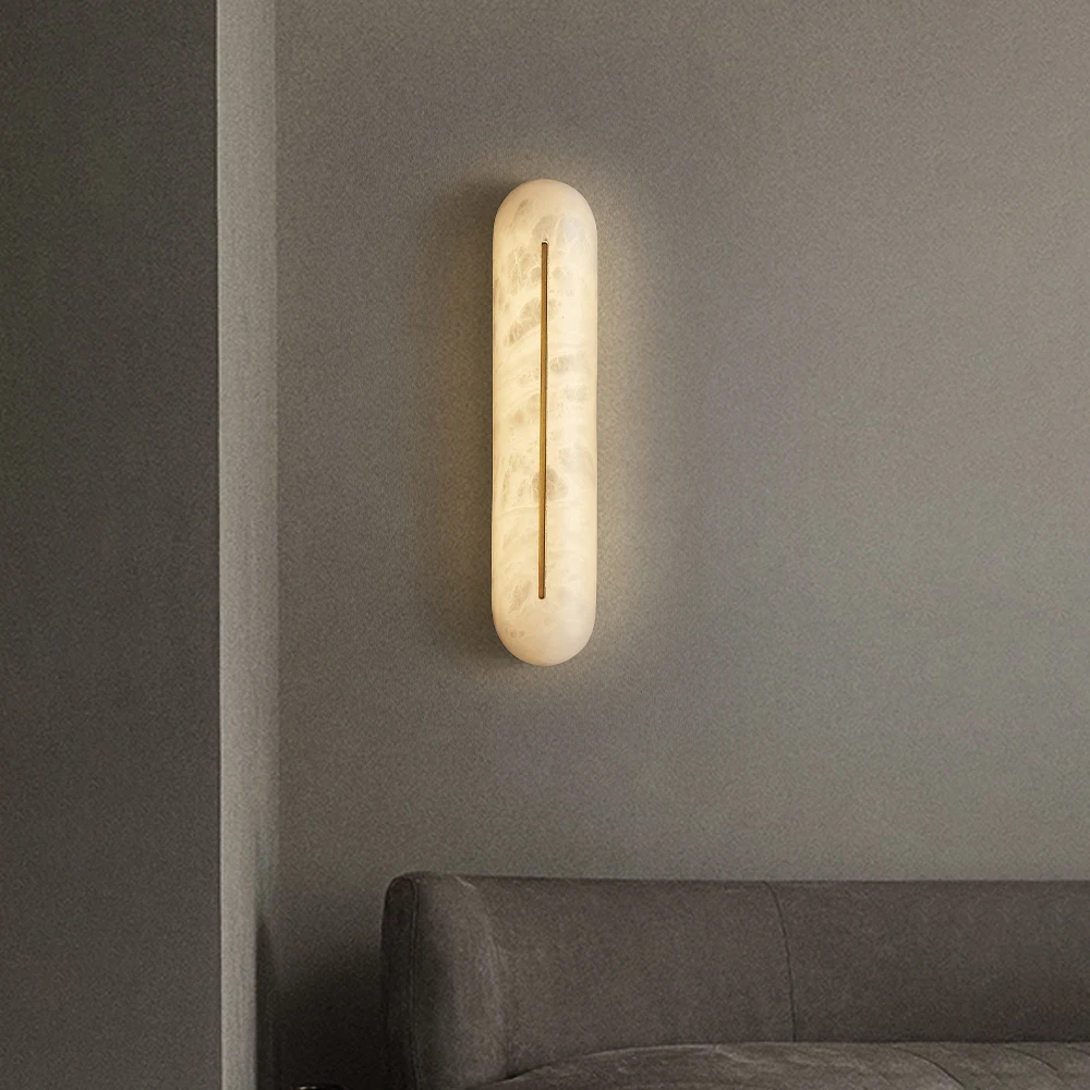 

Современный минималистичный мраморный настенный светильник, скандинавский алебастровый камень, бра для изголовья спальни, коридора отеля, гостиной